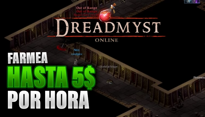 ¡Gana hasta 5$ USD por hora farmiando oro en Dreadmyst! Guía 2026